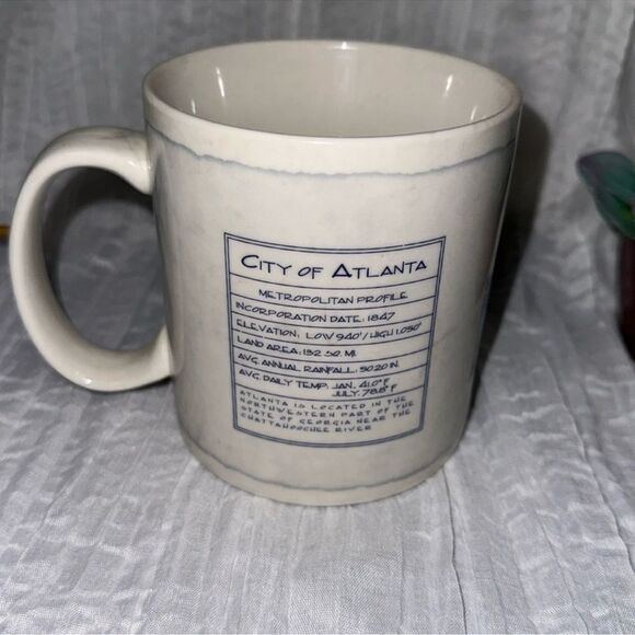 Starbucks Coffee Atlanta GA White Blue Beautiful Architecture Series 18 oz Mug - Picture 3 of 7